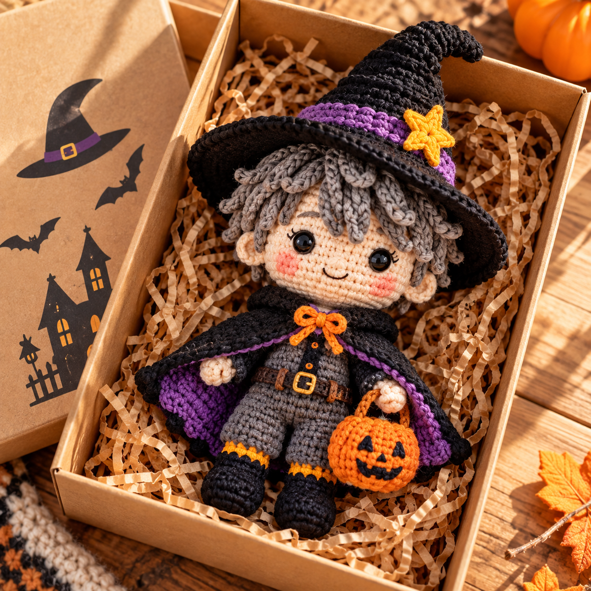 Custom Halloween Crochet Doll From Photo | Personalized Trick or Treat Gift